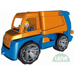 LENA Truxx Auto popelář 29cm vozítko na písek s panáčkem řidič plast